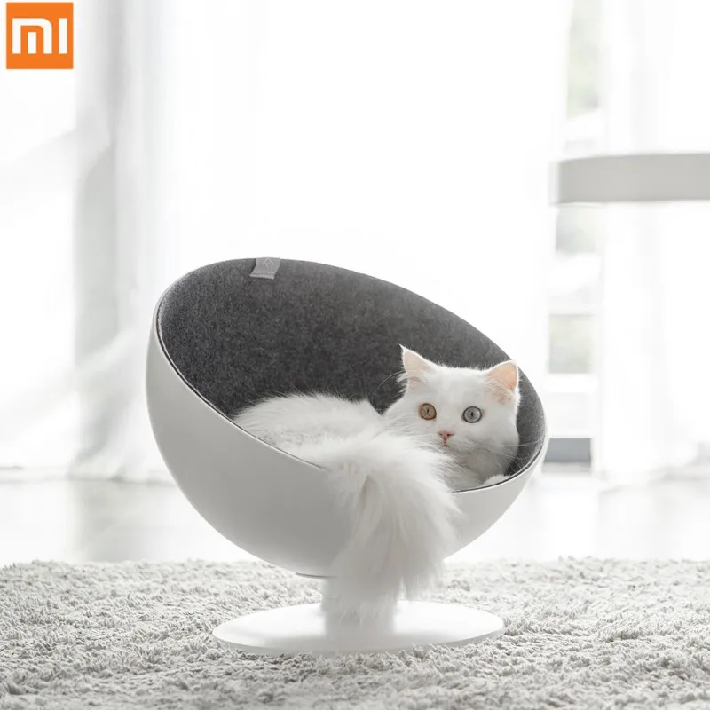 Xiaomi Mijia Cat Boss Nest вращающаяся Интерактивная кровать для кошек подкладка из волокна