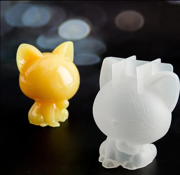 Silicone Mold For Resin Cute Cat Crafts Decoration Silicone uv Resin DIY Clay Epoxy Resin Pendant Molds For Jewelry