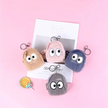

Cartoon Plush Unicorn Coin Purse Cute Cat Fur Circle Wallet Girl Clutch Embroidered Bag Key Earphone Organizer Pouch Kids Gift
