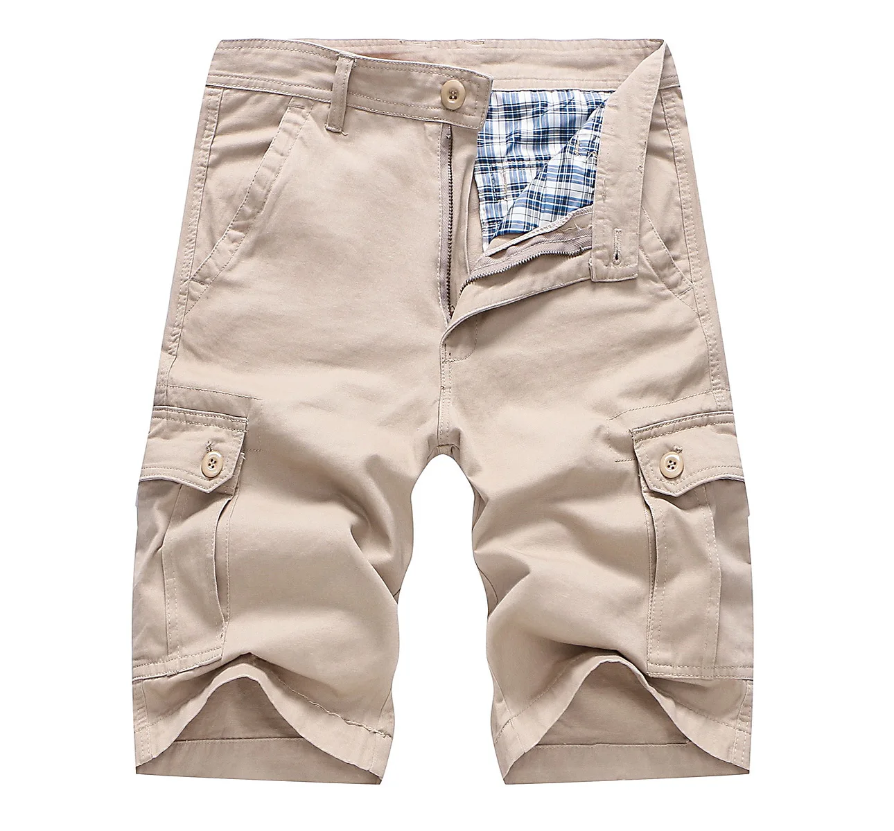 Ouma летние мужские шорты для работы, модные облегающие повседневные мужские прямые брюки большого размера с несколькими карманами