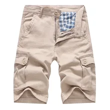 Ouma летние мужские шорты для работы, модные облегающие повседневные мужские прямые брюки большого размера с несколькими карманами