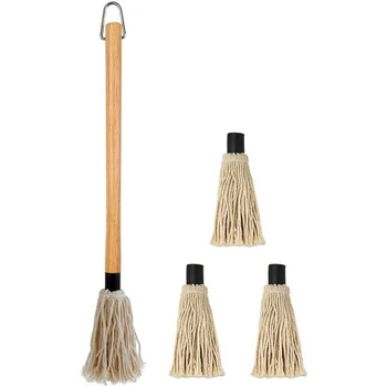 

18 Inches Large BBQ Basting Mop with 3 Extra Replacement Heads for Grilling & Smoking