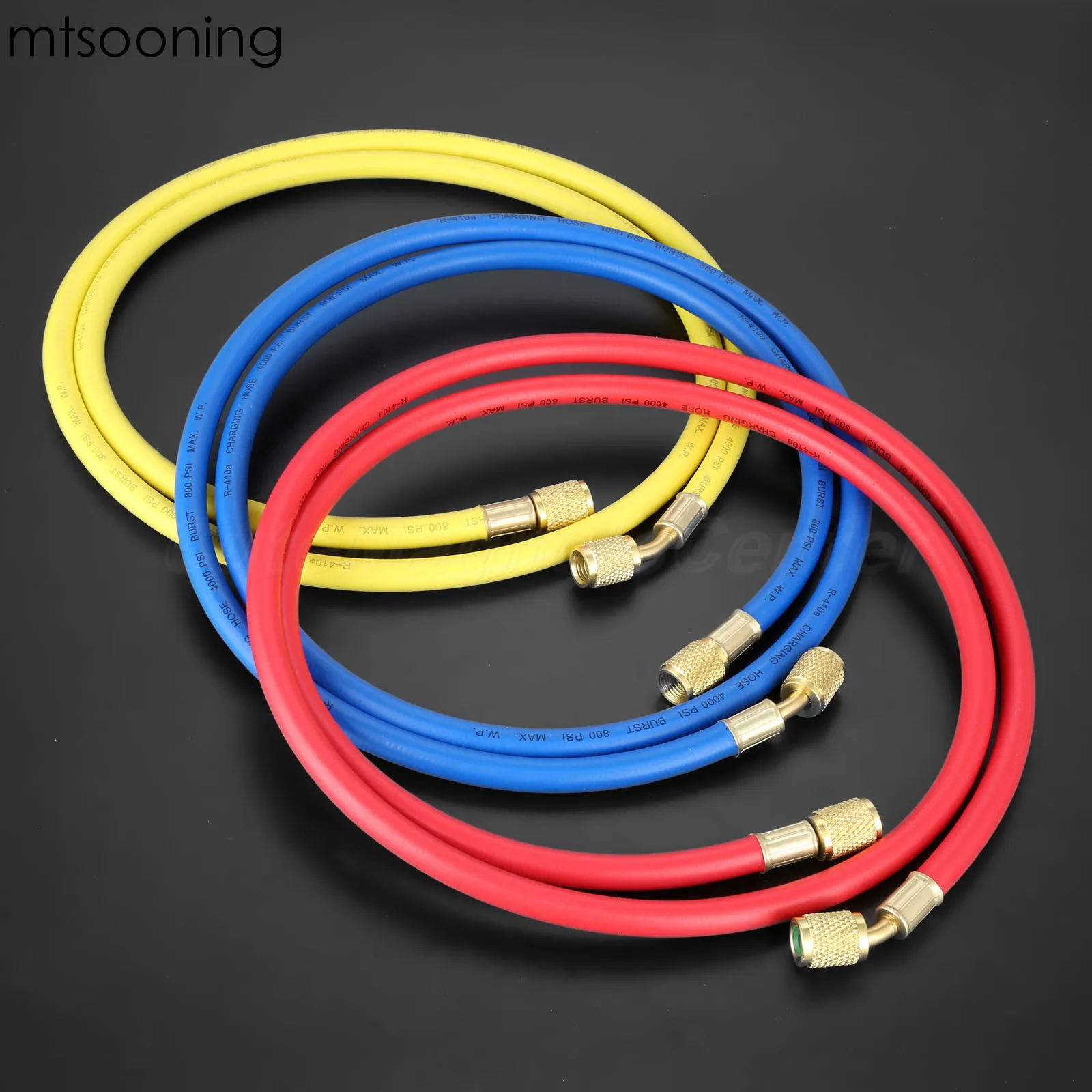 Mtsooning 3 шт. R134a R22 R410a 1 5 м шланги для охлаждения 1/4 дюйма SAE набор манометра