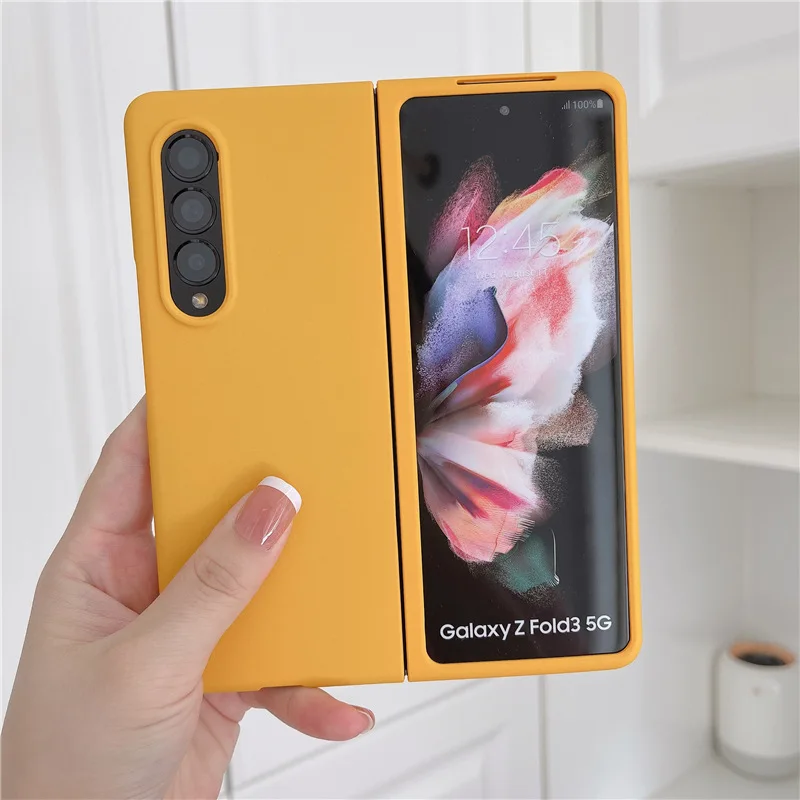 kawaii phone case samsung Luxury Case for Samsung Galaxy Z Fold 3 Cover Candy Color fold3 Hard PC Transparent Case for Samsung Z Fold 3 Case samsung cute phone cover Cases For Samsung