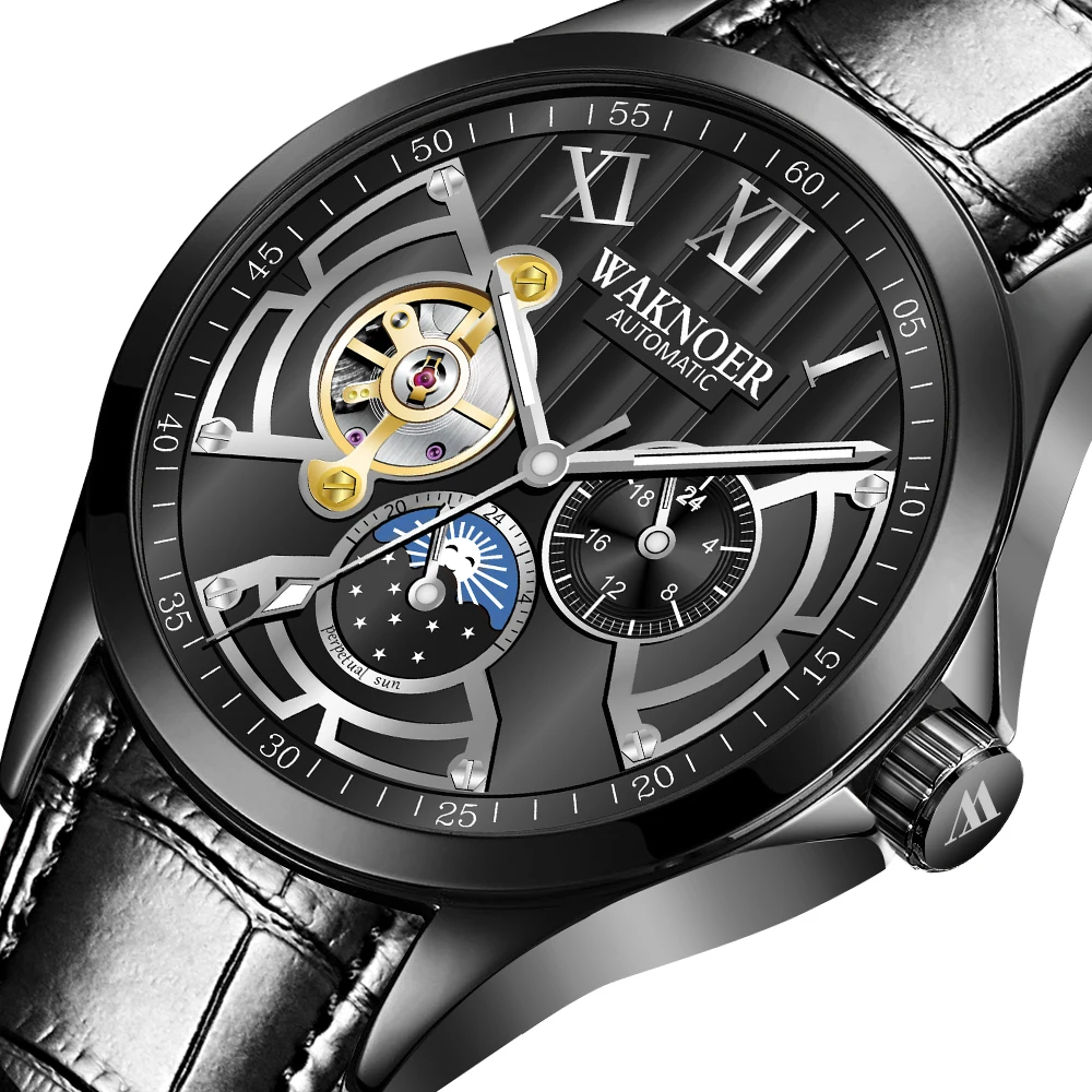 

Men's Mechanical Watch Top Luxury Brand Waterproof Luminous Luxury Automatic Skeleton Business Wristwatch Reloj Hombre