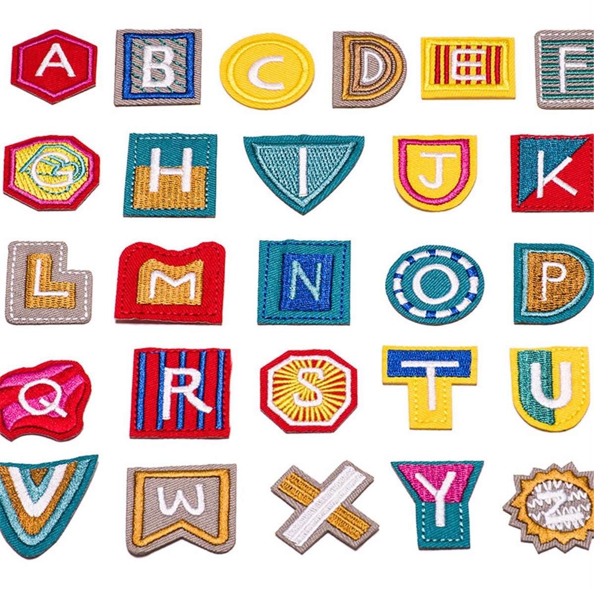 T N A Z 26 Alphabet Letters Patches Set Sew On Iron On T Shirt Stickers Clothes Diy Fabric Rectangle Square Geometry Letters Diy Patches Aliexpress