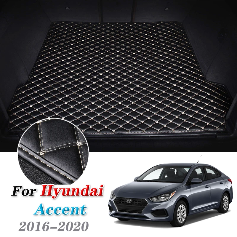 Leather Car Trunk Mats For Hyundai Accent 20162020 Verna Solaris Rear