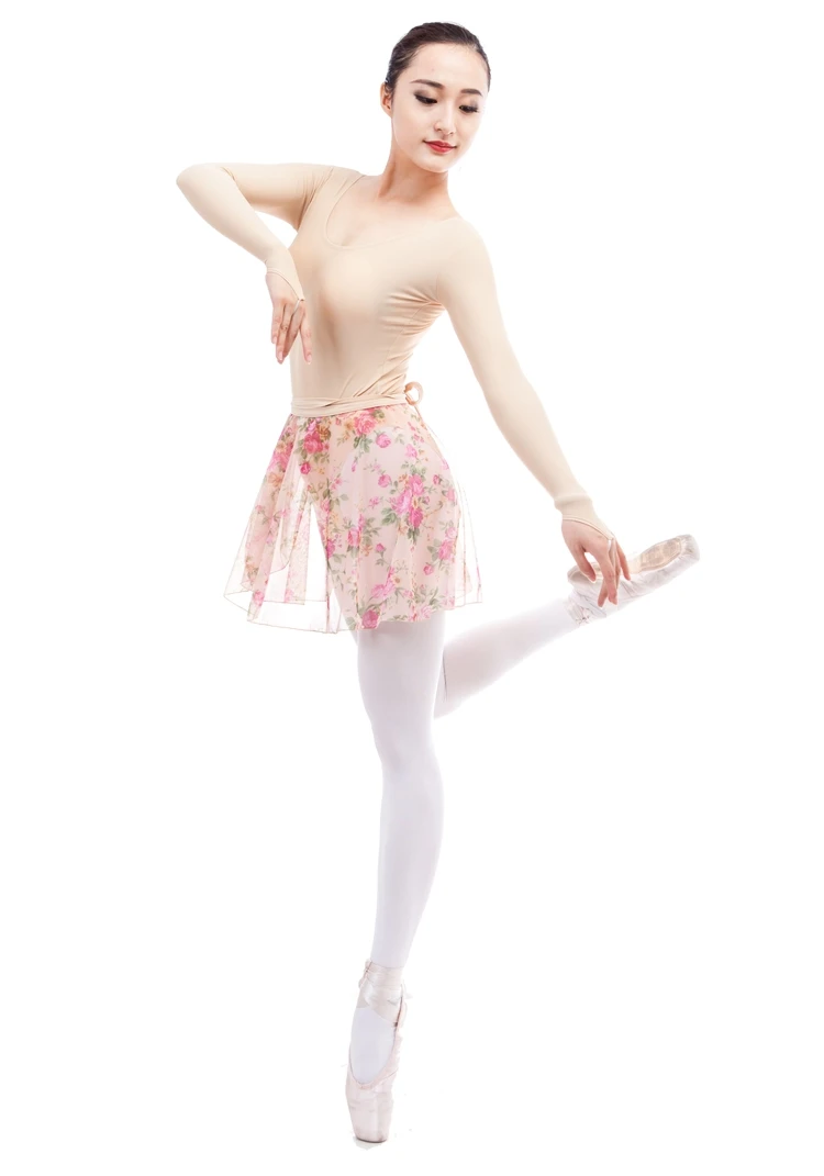 Скрытый танец взрослых Рубашка Fleshcolor Camisole Onesie с длинным рукавом балетная плотная База Женская гимнастическая лайкра Lai