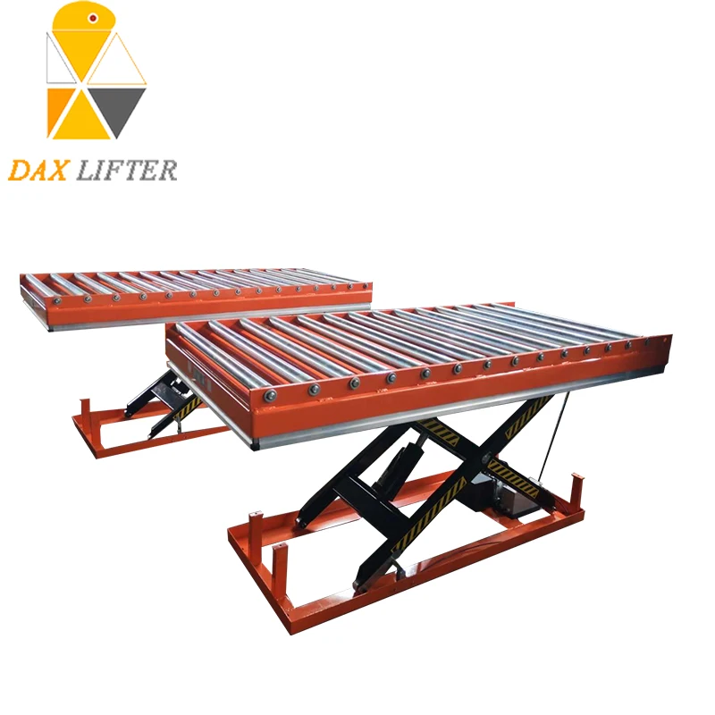 Industrial Electric Roller Scissor Lift Table With Remote Control |