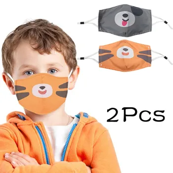 

2pcs Kids Cloth Face Shield Breathable Face Mask Reusable Face Shield Mouth Mask Windproof Washable mondmaskers Mascarilla Tela