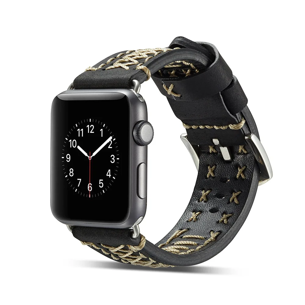 Ремешок для часов Apple Watch 42 мм 38 серия 5 4 3 2 1 Аксессуары натуральная кожа Band 44 40