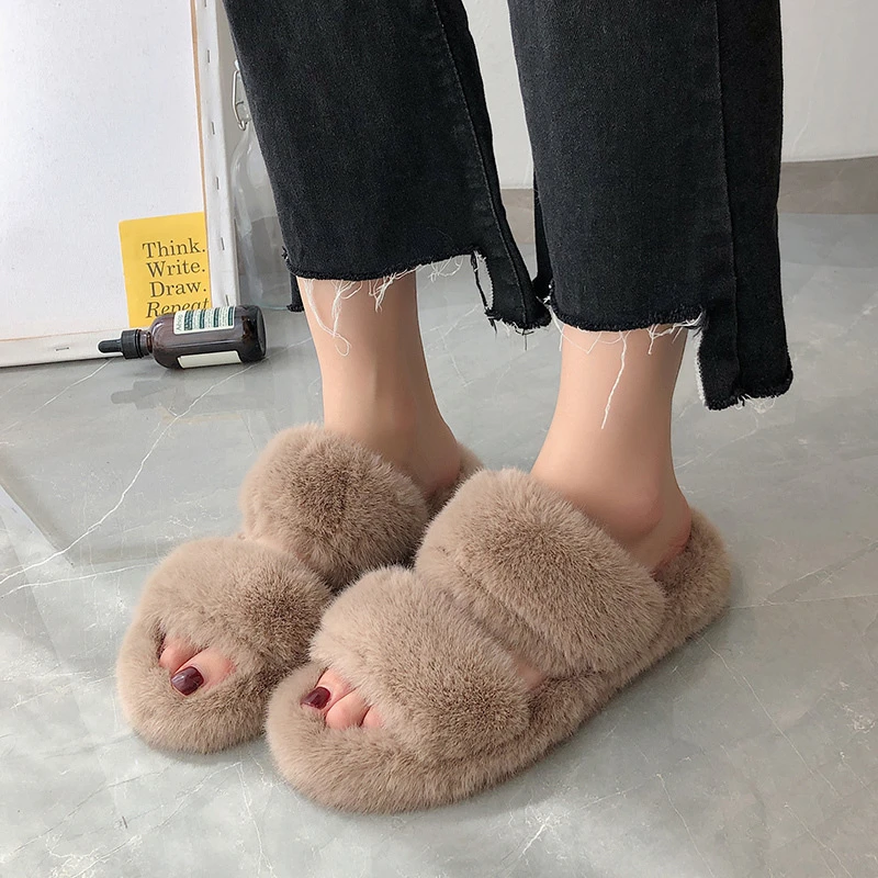 fluffy flat shoes