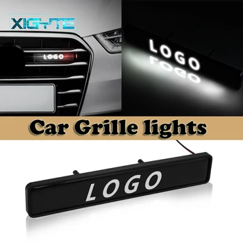 

3D Car decoration car LOGO sticker badge car stickers body emblem grill LED lights For Nissan Mazda Renault Hyundai Honda Kia