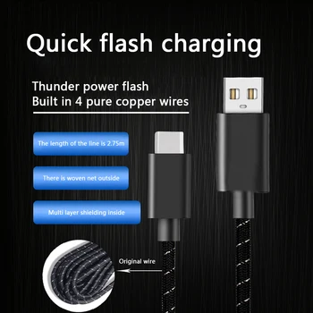 

USB Type-C Controller Charging Data USB 3.1 Gamepad Joystick Transmission Cable for XBOX ONE ELITE 2 NS Switch Pro PS5