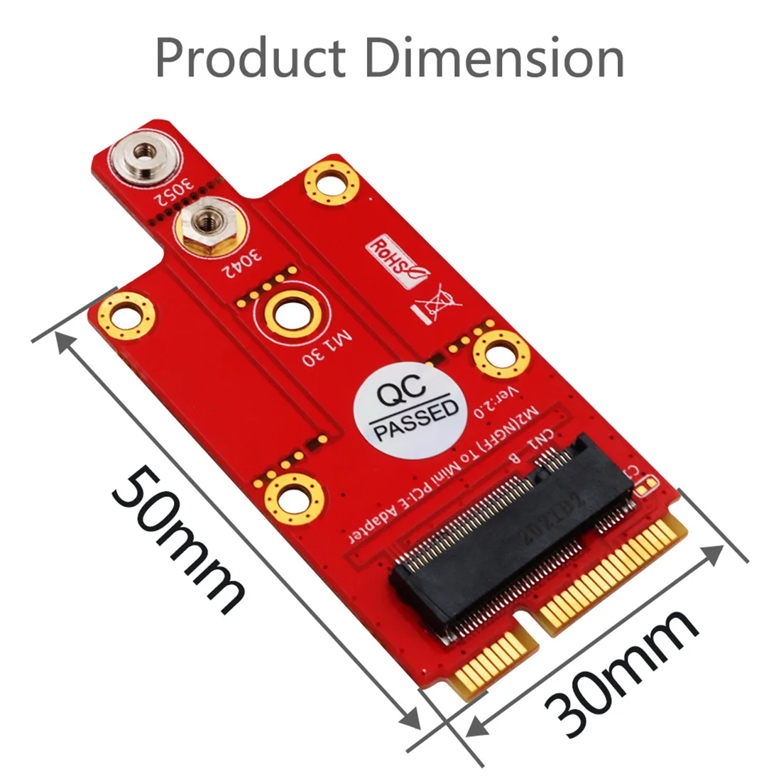 

XT-XINTE M.2 Key B to Mini PCI-E mPCIe Adapter Card for 3G / 4G / 5G Module Support 3042/3052 Type M2 Key B Card Dimension