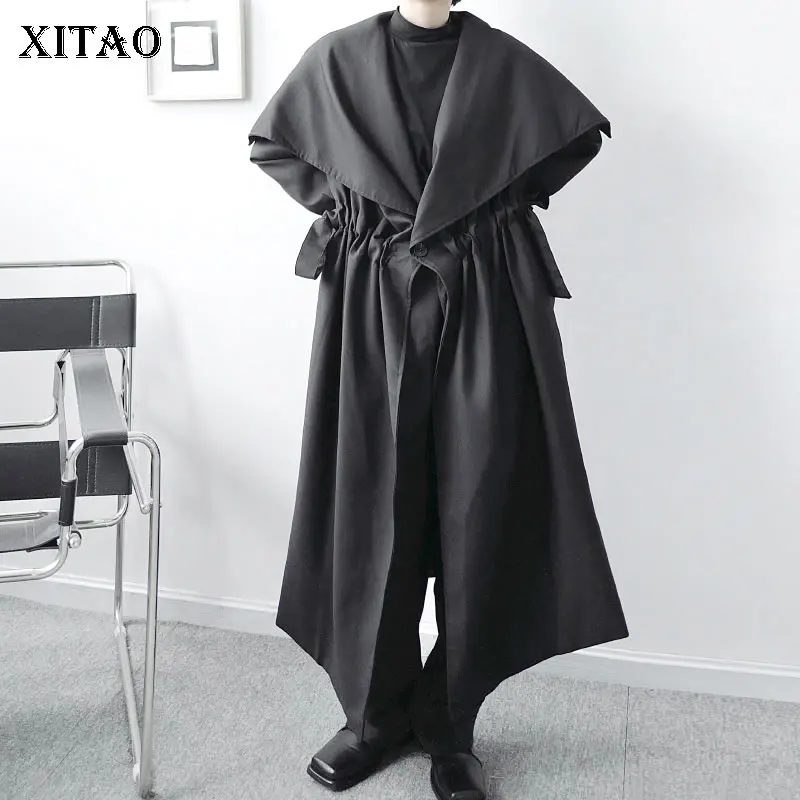 XITAO Gothic Style Trench Coat for Women Plus Size