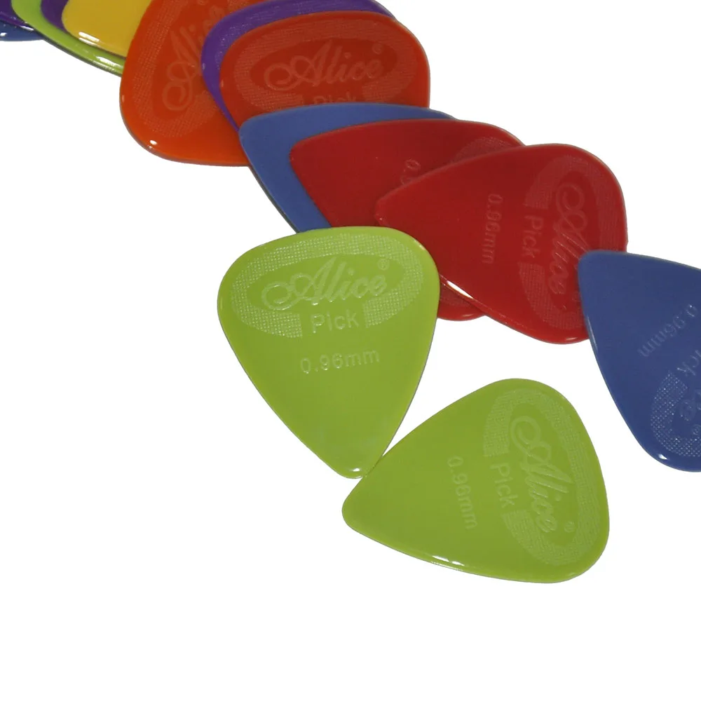 Alice Projecting Nylon Guitar Picks Standard Plectra AP-100G Multi Thickness 100pcs/pack
