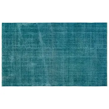 

Handmade Turquoise Vintage Overdyed Turkish Area Rug 153x254 Cm-5'0''X8'4''