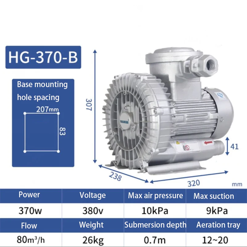 

Explosion-proof High-pressure draft fan Air Exhaust 380V three-phase Electric axial Jet fan Industrial air pump Strong blower