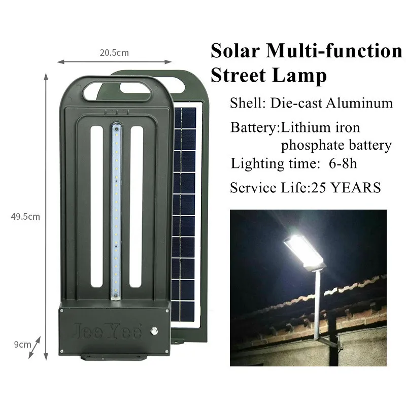 JeeYee Brand LED Solar Lamp Wall Street Light Super Bright Solar Led Light Outdoor Lighting Multi-function Portable Solar Lamps
