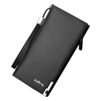 

Baellerry Men's High-End Wallet Long Card Holder Hand Bag Long Coin Purse Wallet