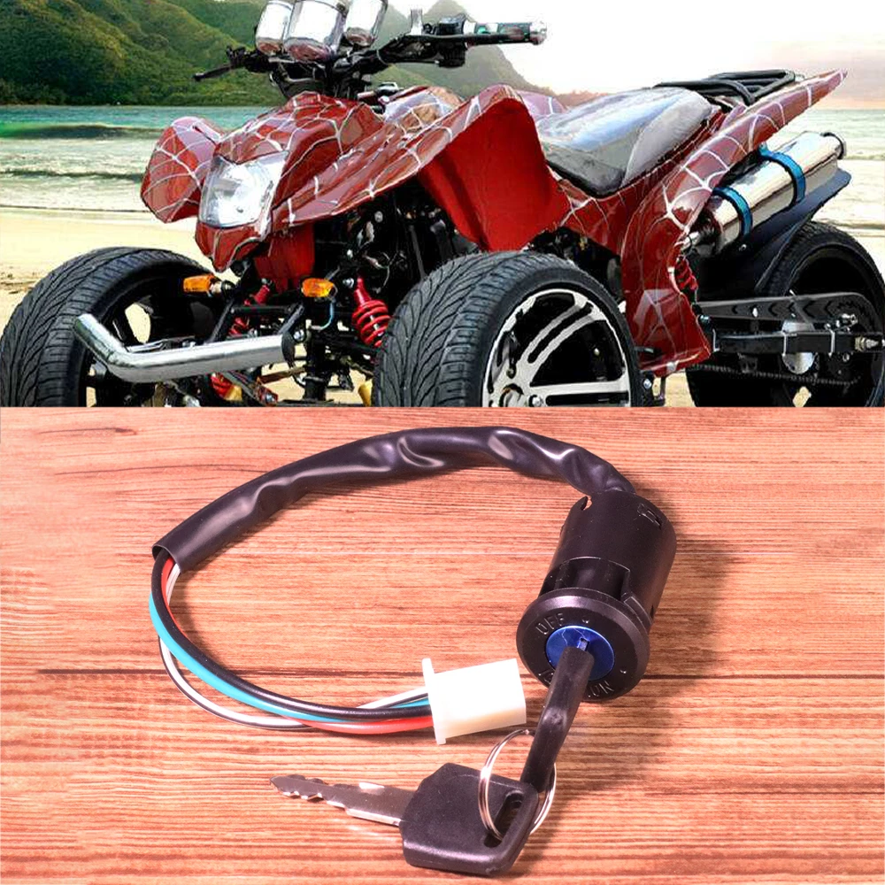 Universal Ignition Start Switch Door Lock Key Motorcycle Accessories With 2 Keys for ATV Go Kart Scrambling Motorcycle Go-Karts (1)