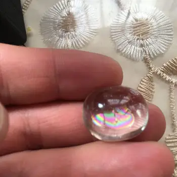 

Natural rainbow crystal ring face, can do ring and pendant, quartz, crystal, reiki healing