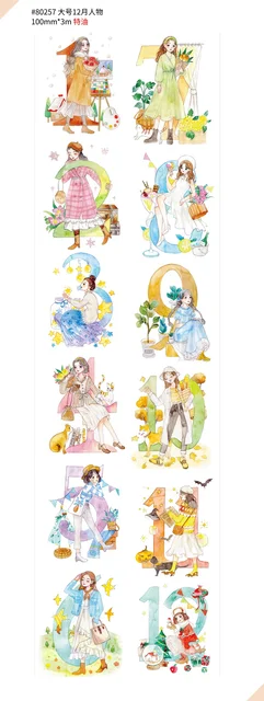 Daily life washi tape date washi tape for scrapbooking diary DIY tape decoration tape 80257
