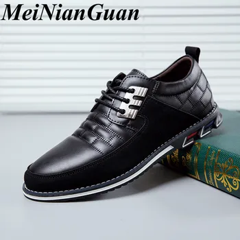 

Large Sizes Men's Shoes Spring Autumn Male Sneakers Low Top Men Shoe Lace Up Mens Shoes Black Leather Shoes Fashion Man Shoes K1