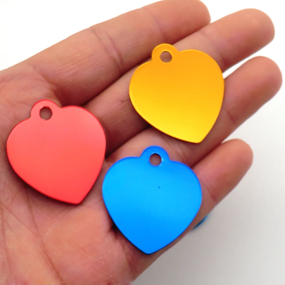 100 шт. Персонализированная бирка с сердечком для домашнего питомца свадебное имя
