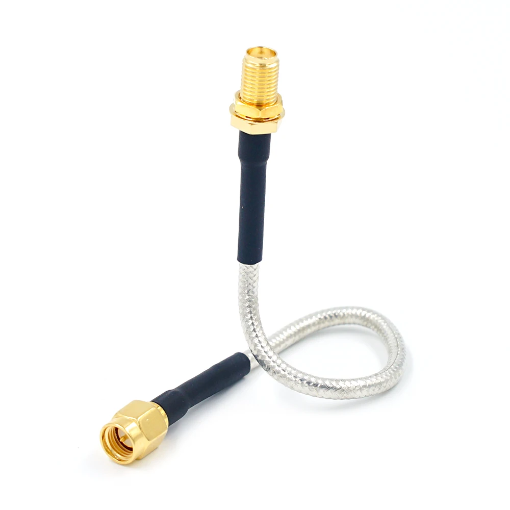 10PCS Halbstarre RG402 0.141 "Silber Kabel Sma-buchse auf SMA Stecker RF Koaxial Verlängerung Jumper zopf Draht – Detail 2