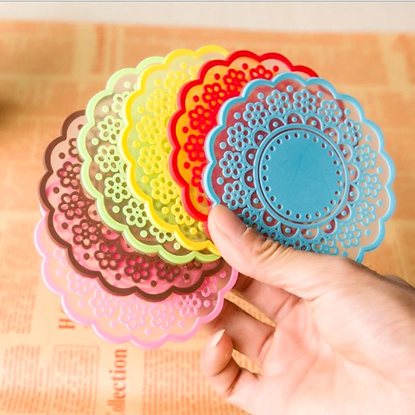 Free Shipping Heatresistant Lace Cup Pad Silicone Insulated Mat Mug