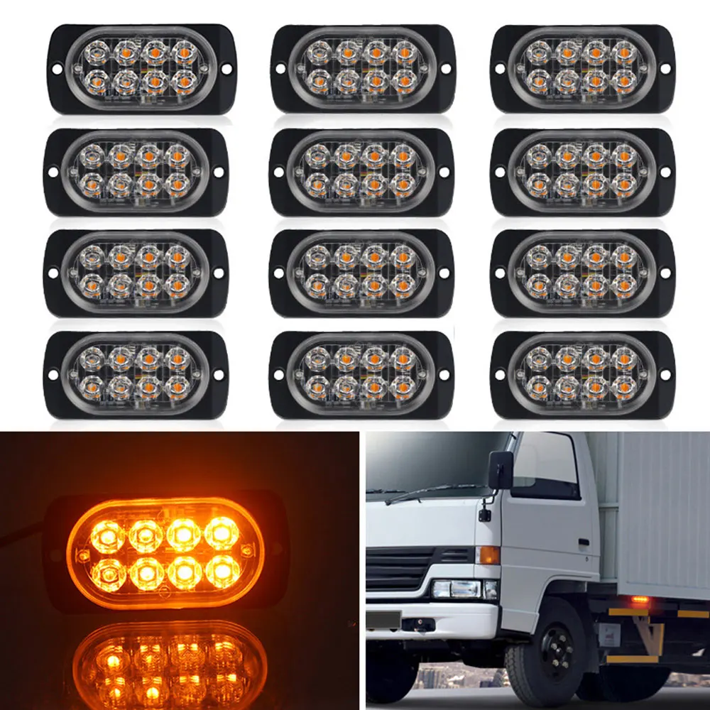 12 V-24 V Автомобильные светодиодные вспышки Аварийные огни 3030 8smd DRL Противотуманные фары фара боковой проблесковый маячок дневной Бег сигнальные огни лампы Универсальный