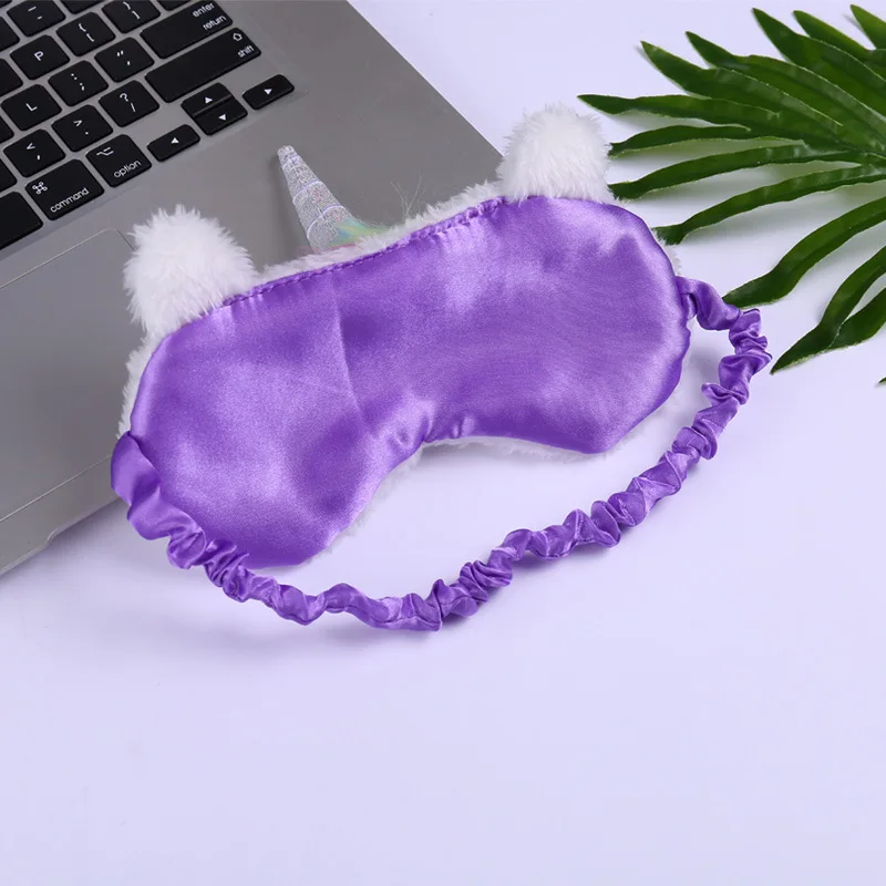 1 шт. новая плюшевая маска для глаз с единорогом из мультфильма, маска для сна, плюшевая маска для глаз, тени для век, подходит для путешествий, дома, вечерние, подарки