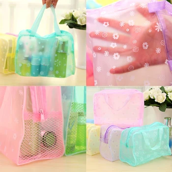 

Bath Supplies Storage Bag Cosmetics bag PVC Floral Print Floral waterproof storage bag Shampoo bathing Makeup Tool