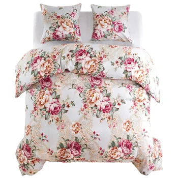 

Vidaxl part. Bedding Set flower pattern 240x220/60x70 cm multicolour