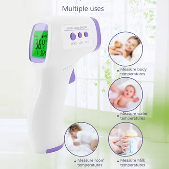

термометр цифровой LCD digital non-contact handheld infrared thermometer forehead body temperature tool termómetro digital 38*