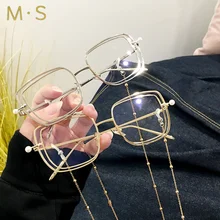 MS ретро модные очки с стеклянной оправой для женщин с близорукими очками супер светильник женские оптические очки новые очки