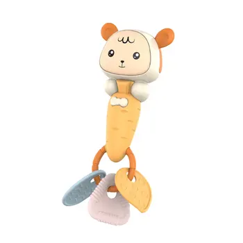 

Baby Teether Rattle Cute Hand Bell Baby Boy Girl Teething Rattle Baby Shower Gift Infant Molar Toy