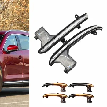 

LED Dynamic Turn Signal Blinker Sequential Door Side Rearview Mirror Indicator Scroll Light Trim For Mazda CX-5 CX5 KF 2017 2018