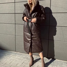 Зимние парки Malina, женские модные прямые свободные пальто, женские элегантные длинные хлопковые куртки с карманами для женщин JM Зимние парки Malina, женские модные прямые свободные пальто, женские элегантные длинные хлопковые куртки с карманами для женщин JM