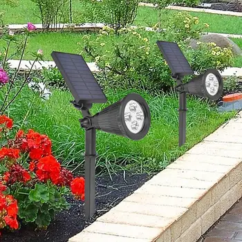 

4LED Solar Lawn Lights for Outdoor Garden Waterproof Landscape Path Decor Lamp Walling/Ground Insertion 200*150*85mm