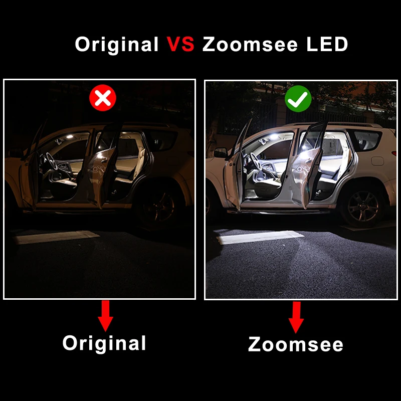 Zoomsee 6Pcs Interior LED For Fiat Tipo 356 357 2015-2018 Canbus Vehicle Bulb Indoor Dome Map Reading Trunk Light Auto Lamp Kit