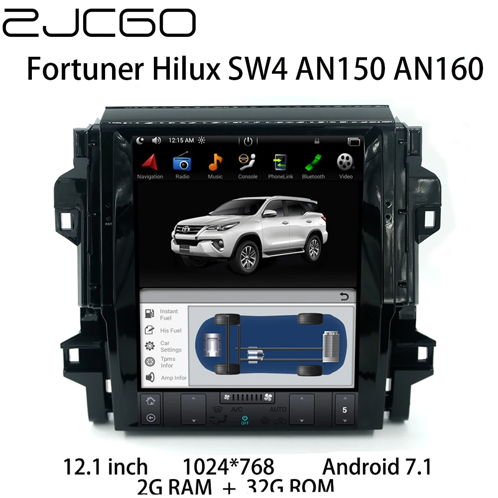 

Car Multimedia Player Stereo GPS NAVI DVD Radio Navigation Android Screen for Toyota Fortuner Hilux SW4 AN150 AN160 2015~2020