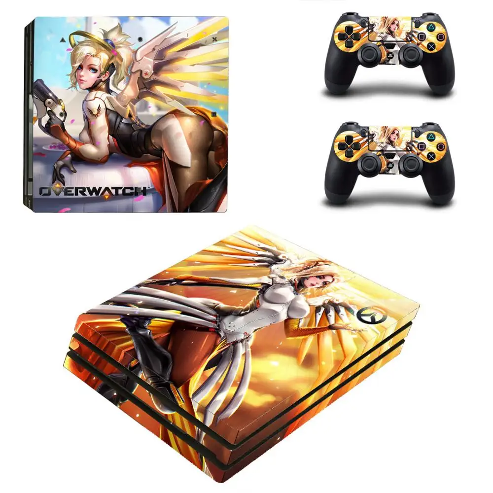 YSP4P-3642 PS4 Pro Overwatch sticker PS 4 Play station 4 Pro виниловая кожа OW sticker s Pegatinas для playstation 4 Pro консоль и контроллер - Цвет: YSP4P-3642