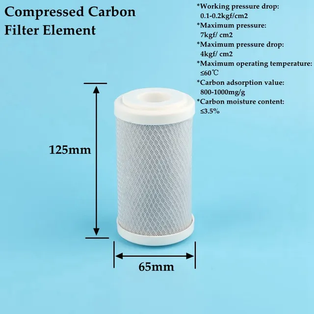 5 Hüvelykes Szűrőelem Fordított Ozmózis Rendszer Aktiválva Szén Szemcsés Pamutvíztisztító Csere Szűrő Kiegészítők - Image 2