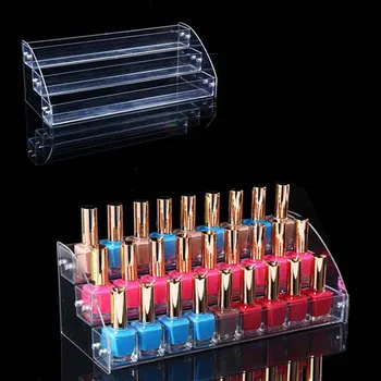 

3-layer cosmetic storage rack Trapezoidal transparent cosmetic display stand cosmetic storage makeup organizer