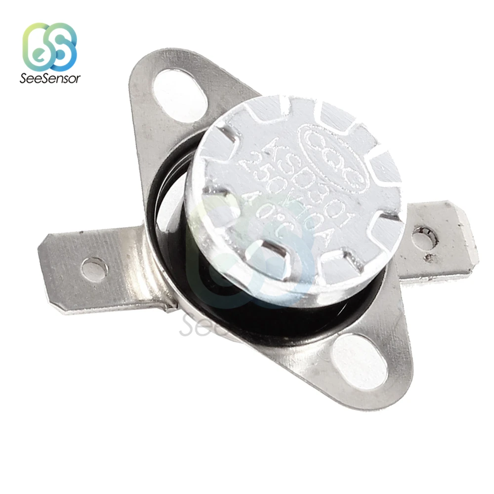 

KSD301 250V 10A Normally Open/Normally Close Thermostat Switch Temperature Thermal Control Switch DegC 30-130 Celsius Degree