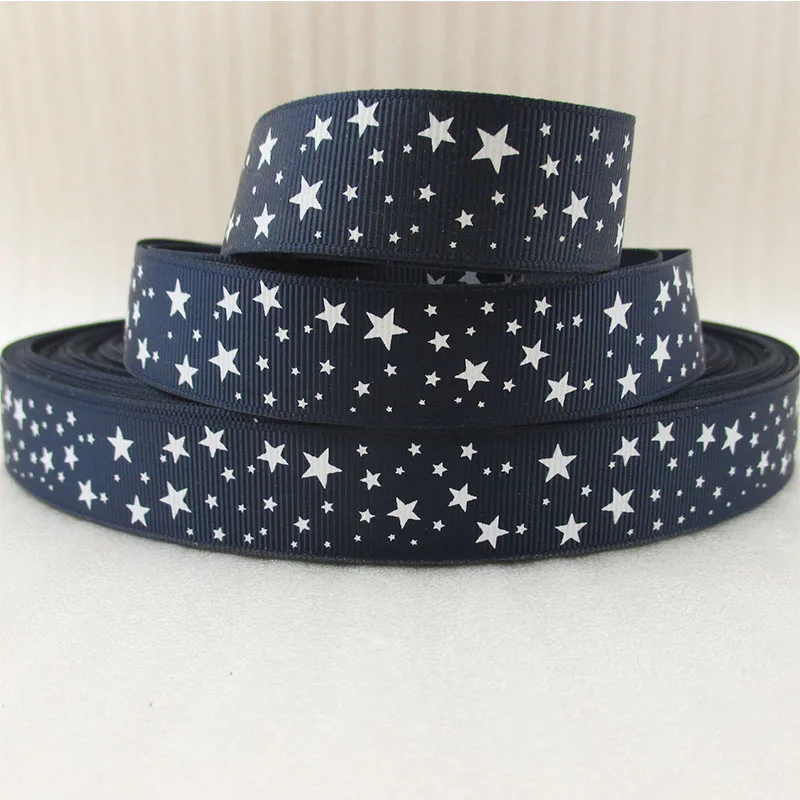 1005375004 David accessories, 50 ярдов, 7/8 дюйма(22 мм), лента с принтом в виде звезд, Полиэстеровая корсажная лента, сделай сам, для дома, подарочная упаковка, 50Yc3097 - Цвет: 1005375004