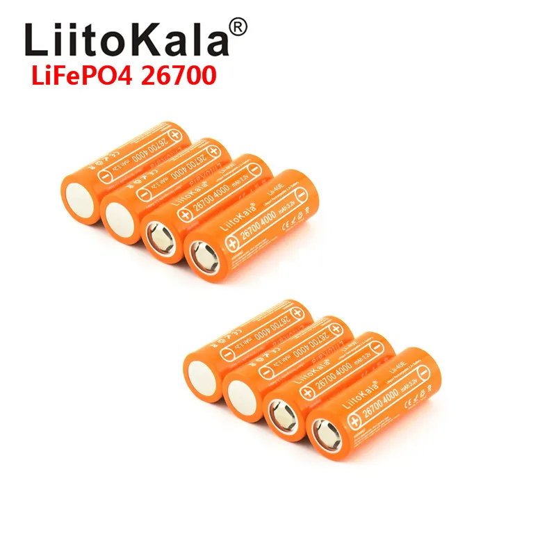 Аккумуляторная батарея LiitoKala Lii-40E3.2V 26700 4000 мАч Lifepo4 для световых сигнальных